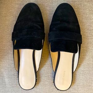 Cole Haan black suede size 9.5 mules